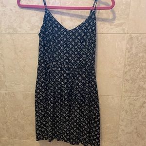 Floral black mini dress